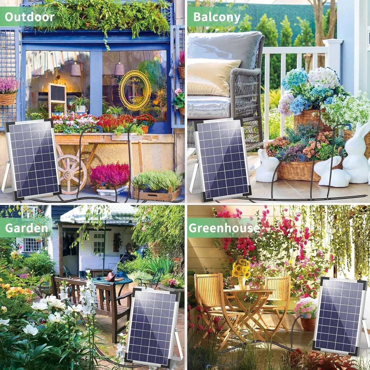 5W Solar Drip Automatic Irrigation Kit Self Watering Irrigation System,New,g