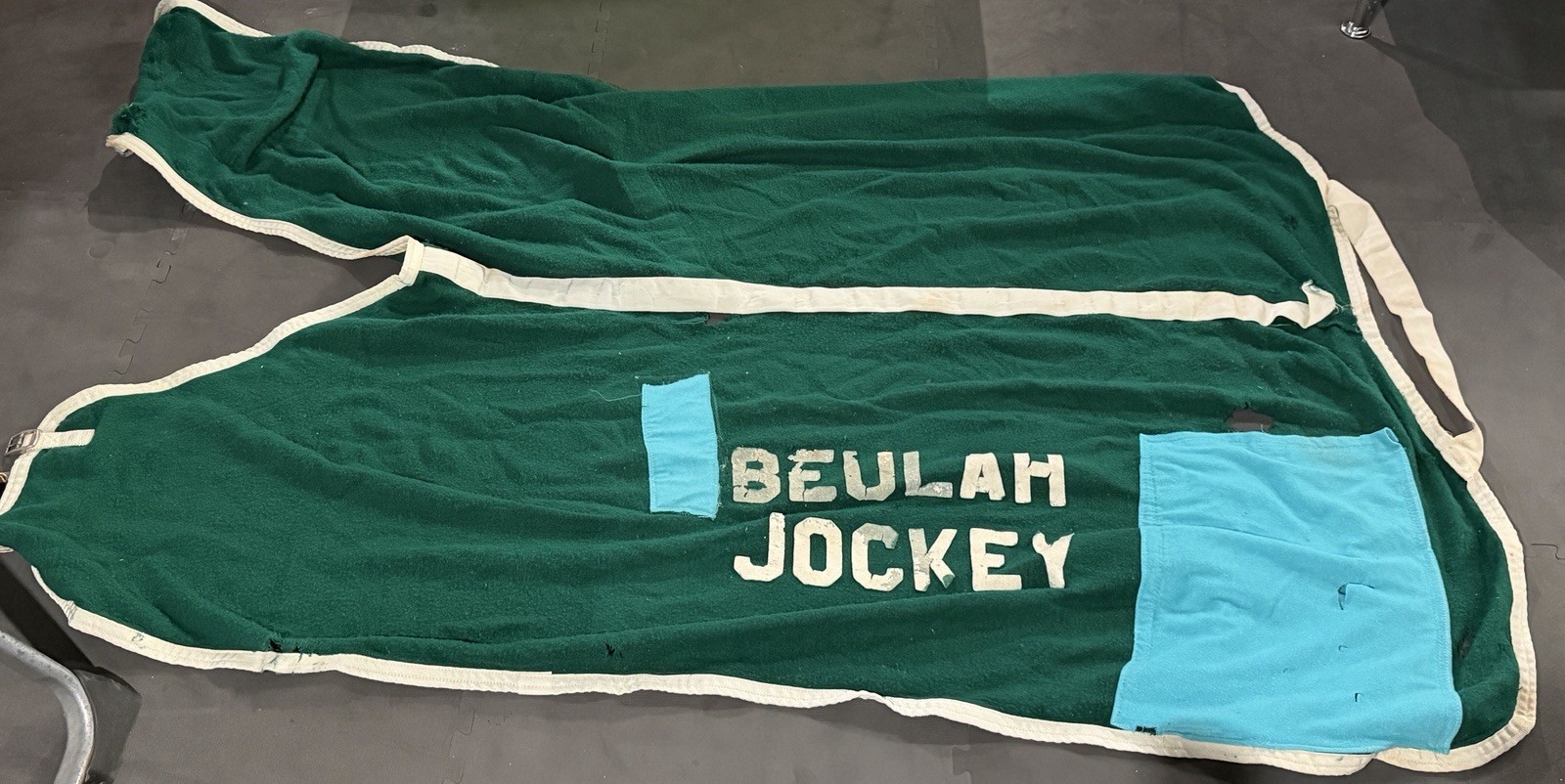 Very Rare Vintage Beulah Jockey Park Grove City, Ohio Horse Blanket Cover