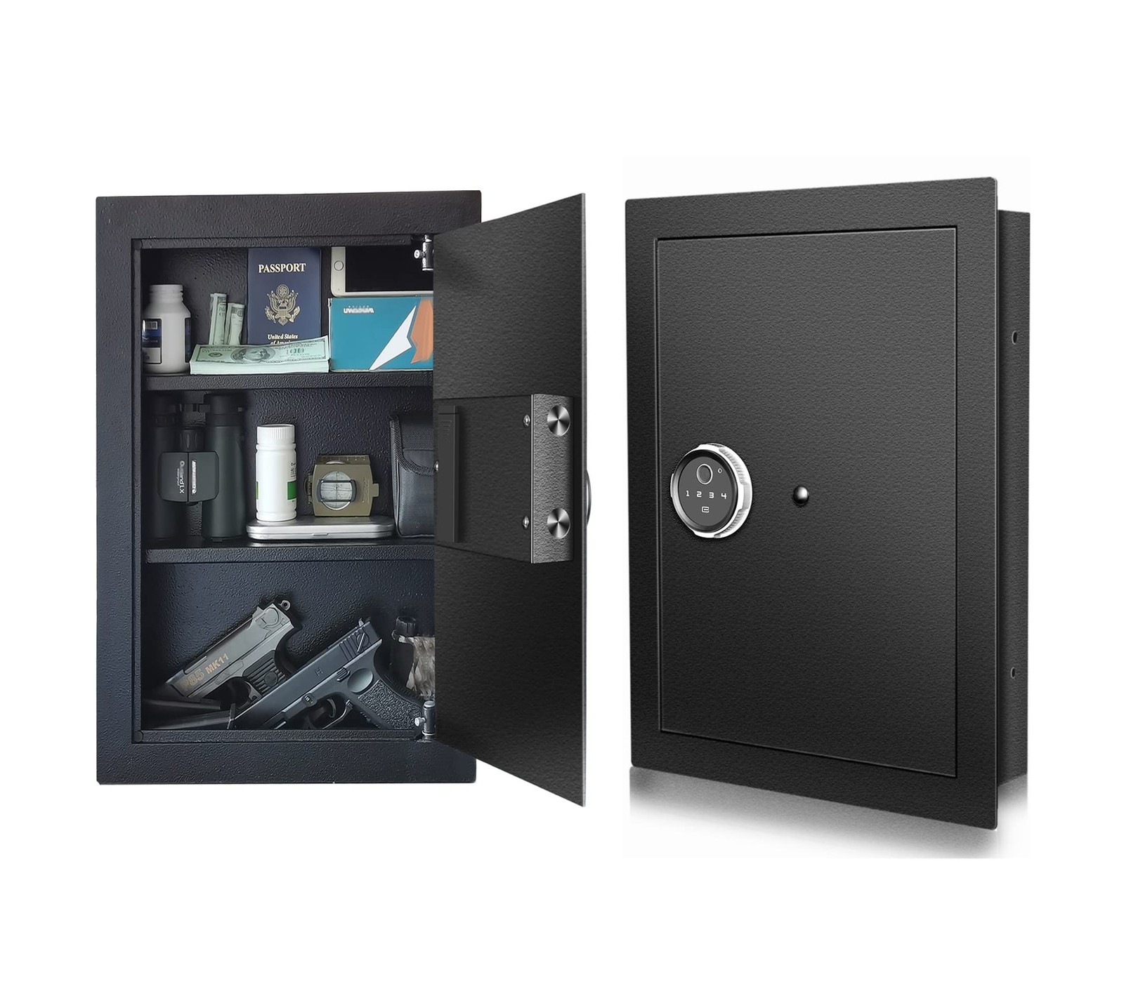 Biometric Wall Safe, Hidden Fingerprint Security Wall Safe, In Wall Safe Betw...