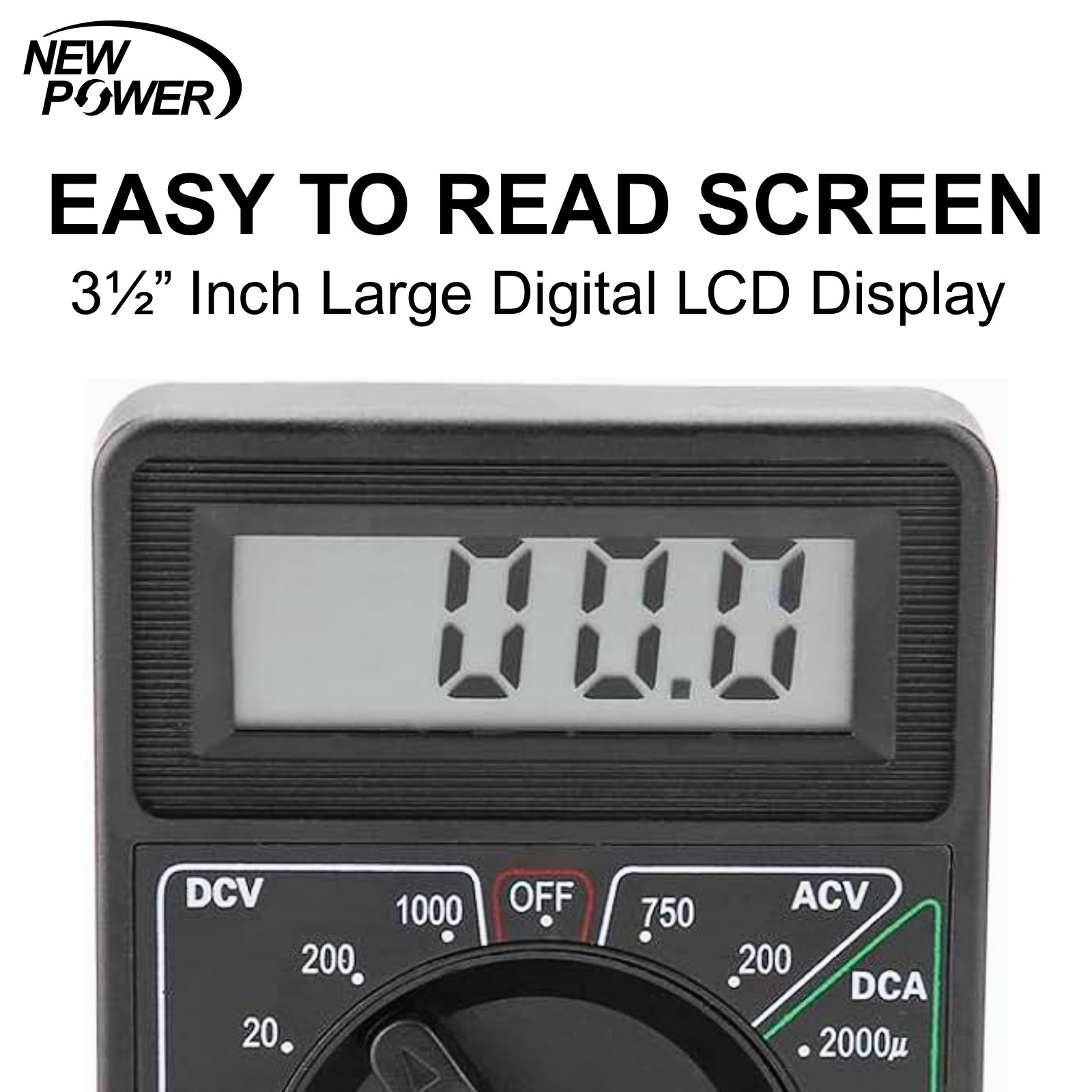 New Power NP-830B Digital Multimeter Diode & Transistor Tester AC DC Volt Test