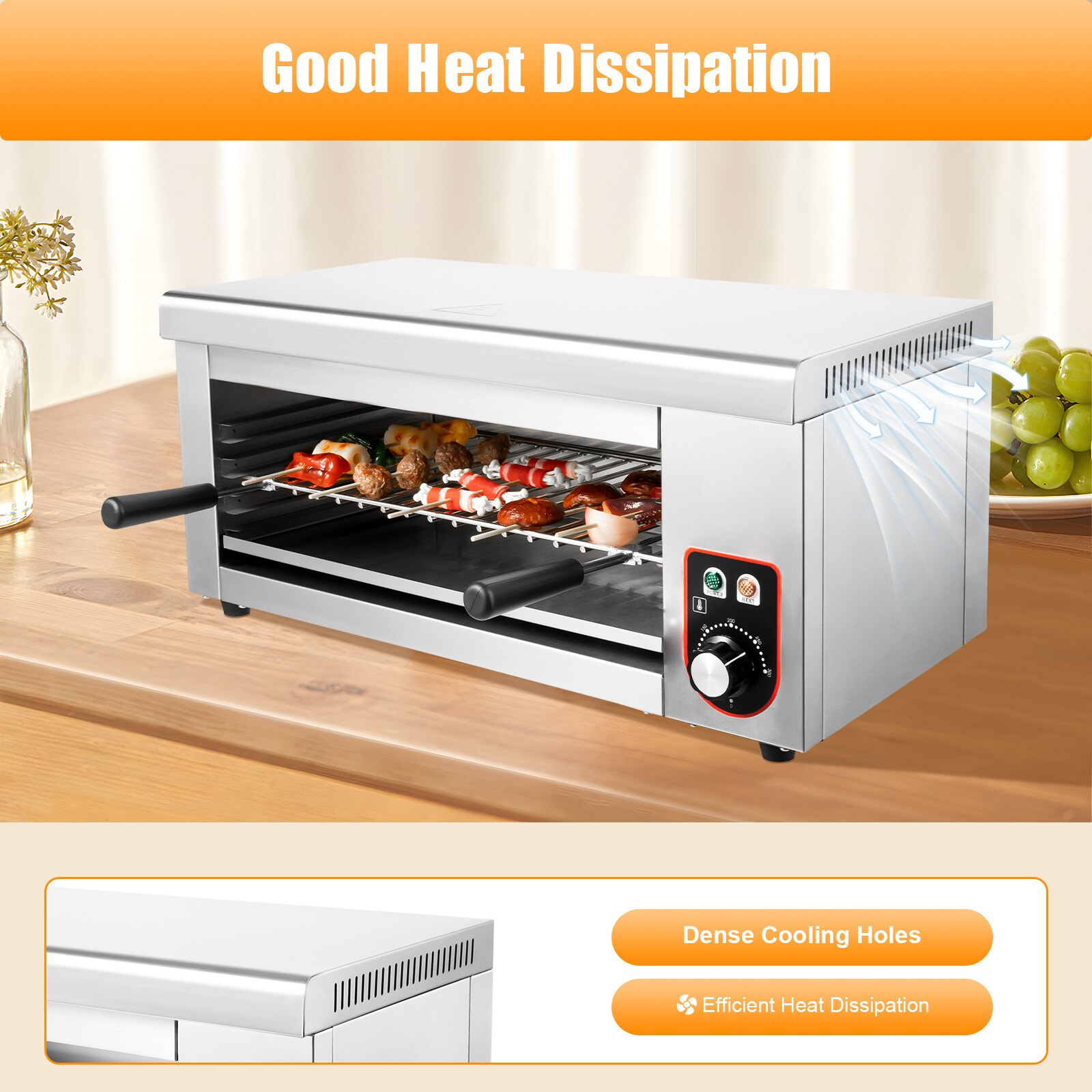 110V Cheese Melter Wall-mounted Salamander Oven Home Kitchen Grilling Tool