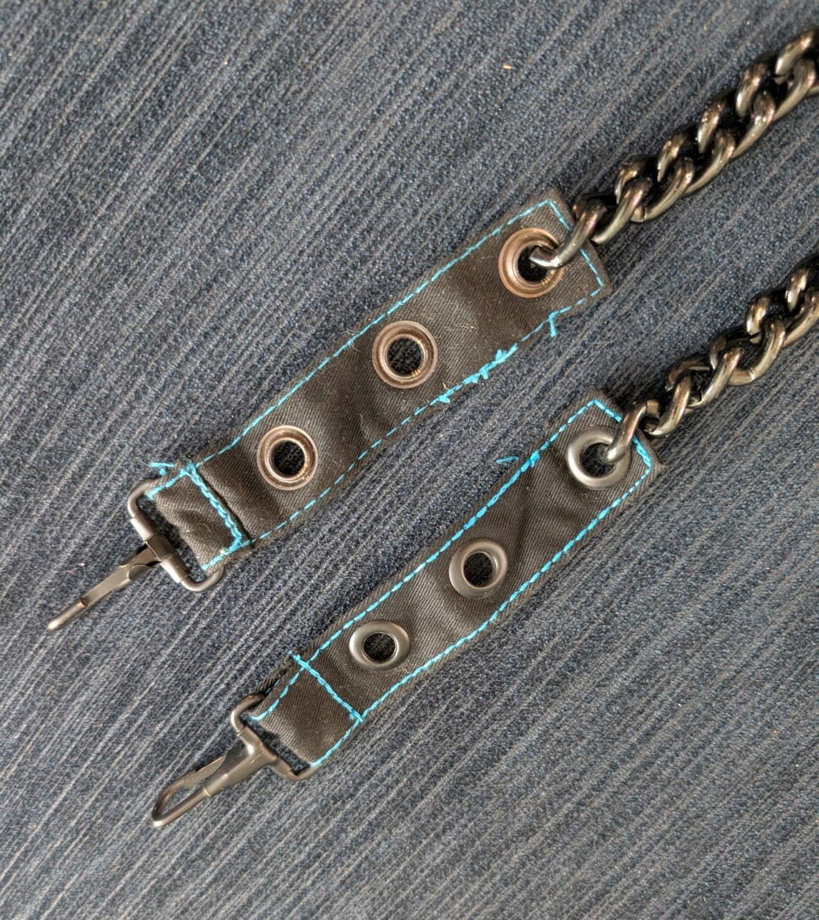 Vintage Tripp NYC Bondage Pants Replacement Chains Straps ONLY Black Blue Thick