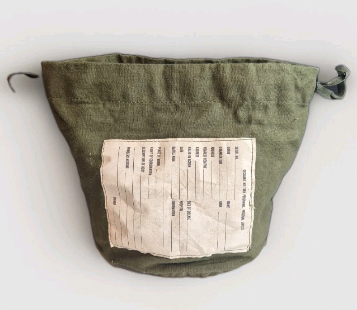 Vietnam War USGI Personal Effect Bag Casualty Deceased Personnel GRS Unissued OD