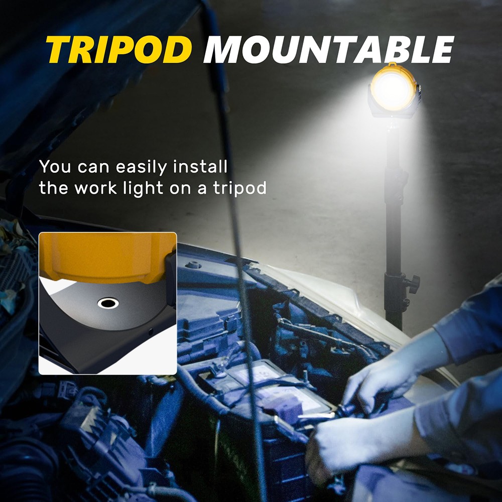 Portable LED Solar Work Light USB Rechargeable Emergency Worklight Security Lamp