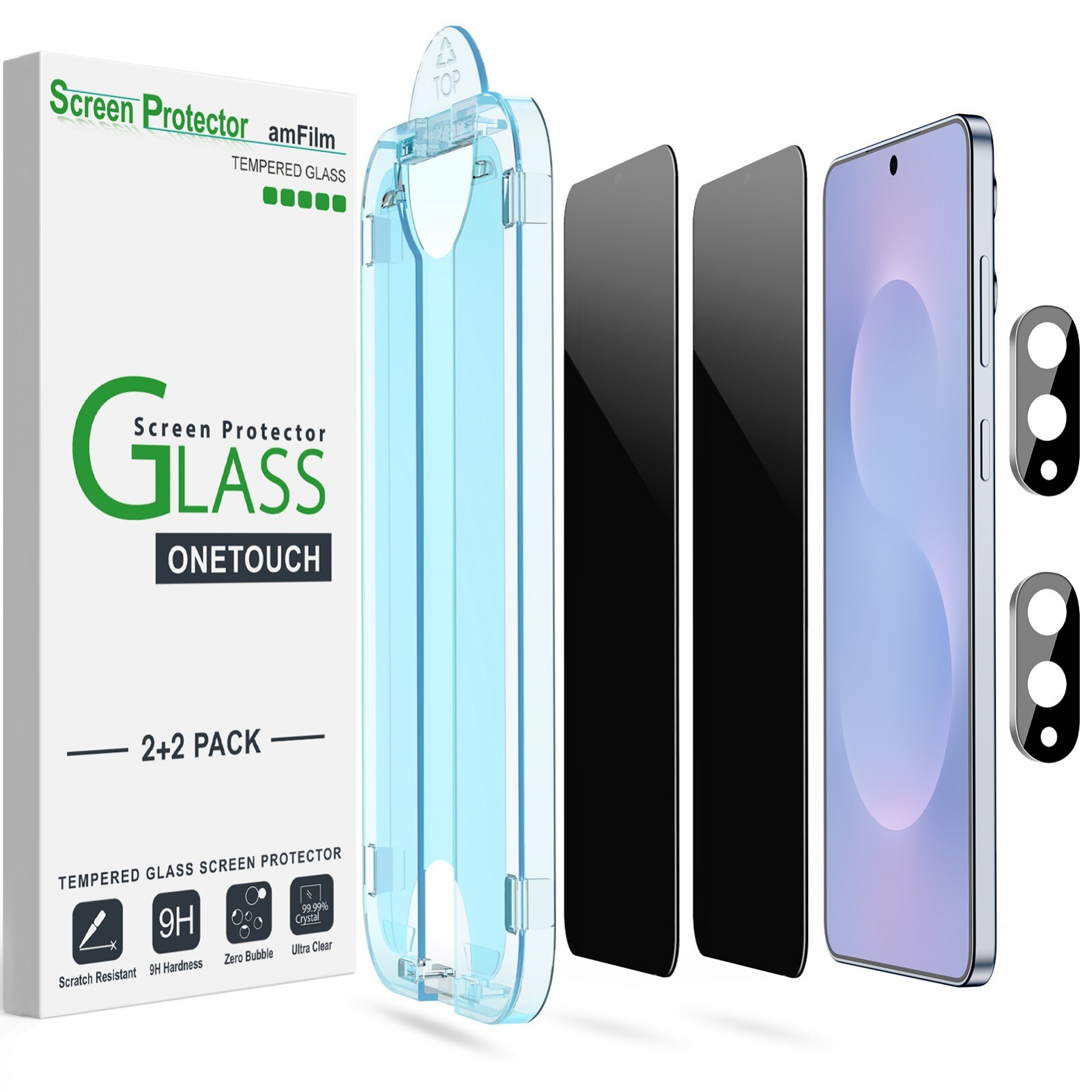 amFilm Samsung Galaxy S25 Edge 6.7" Privacy Screen Protector + Lens Protector