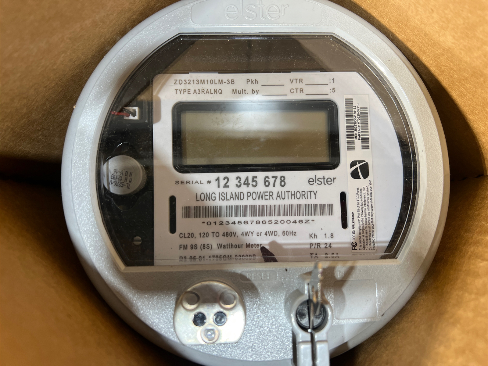 Nos Surplus Elster Electricity Watthour Meter Type A3RALNQ Class CL20