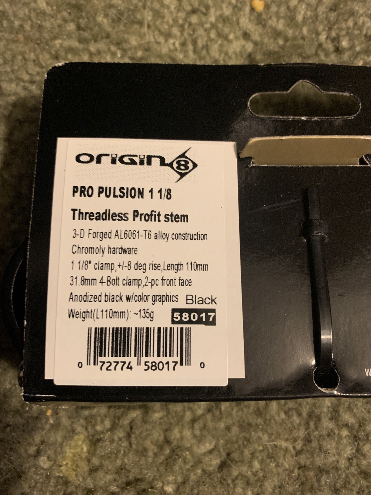 Origin 8 Pro Pulsion 1 1/8 Race Stem
