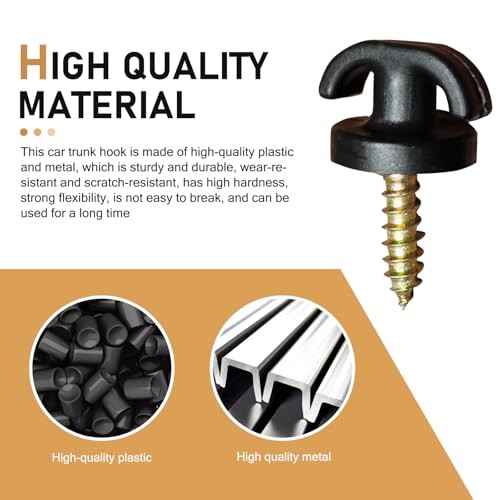 4PCS Car Cargo Net Hooks, Cars Trunk Hook Screws, Auto Cargo Nets Tie Down