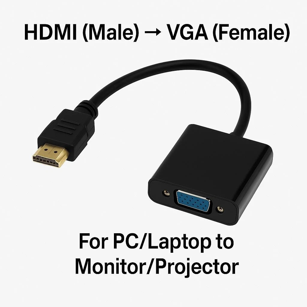 Lot 1-100HDMI Male to VGA Female Adapter Converter Cable for Video HDTV PC 1080P