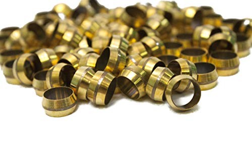 3/8-Inch Brass Compression Sleeves Ferrels,BRASS COMPRESSION FITTING(Pack of