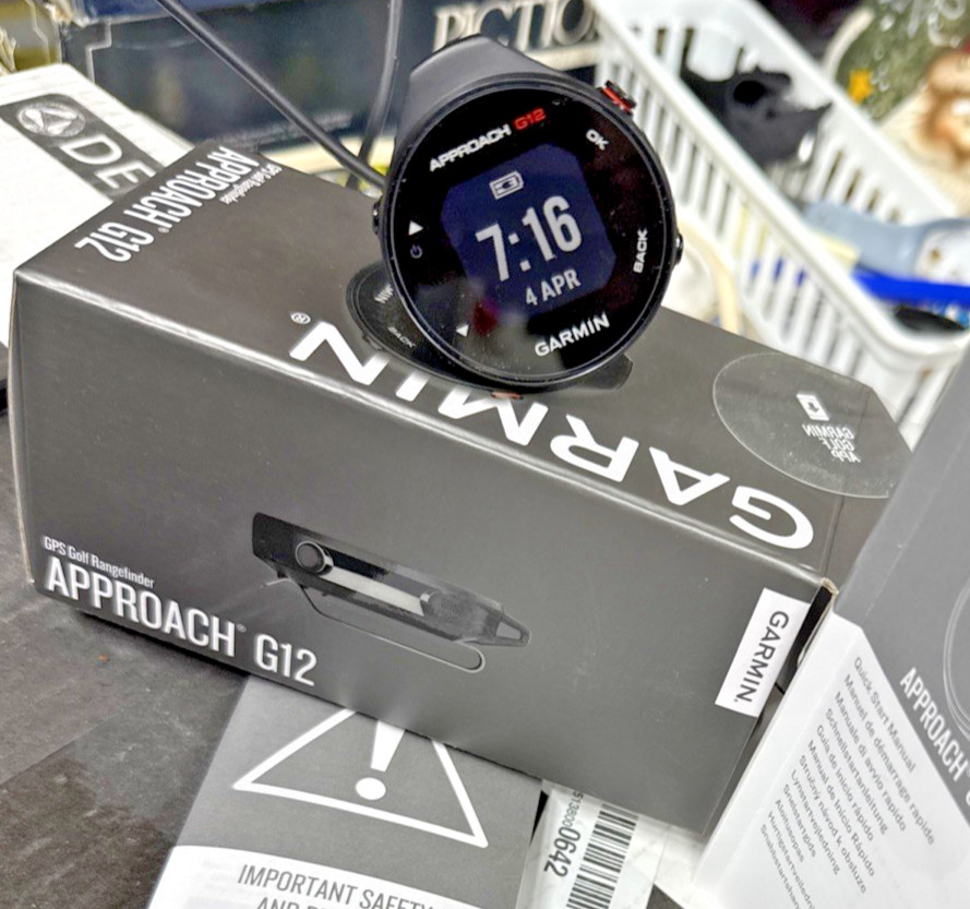 Garmin Approach G12 GPS Golf Rangefinder Clip On Open Box Updated 40k+ courses