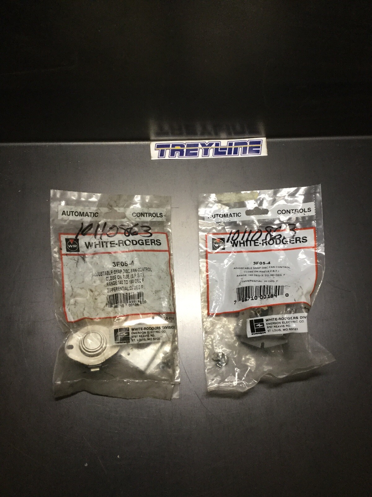 LOT OF 2, SEALED, NEW, WHITE-RODGERS, 3F05-4, SNAP DISC FAN CONTROL.(21E-4)