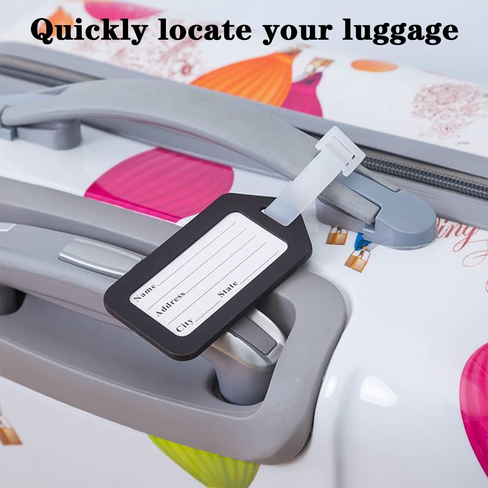 4 PCS Adjustable Luggage Connector Straps, Secure Multiple Suitcases with Tra...