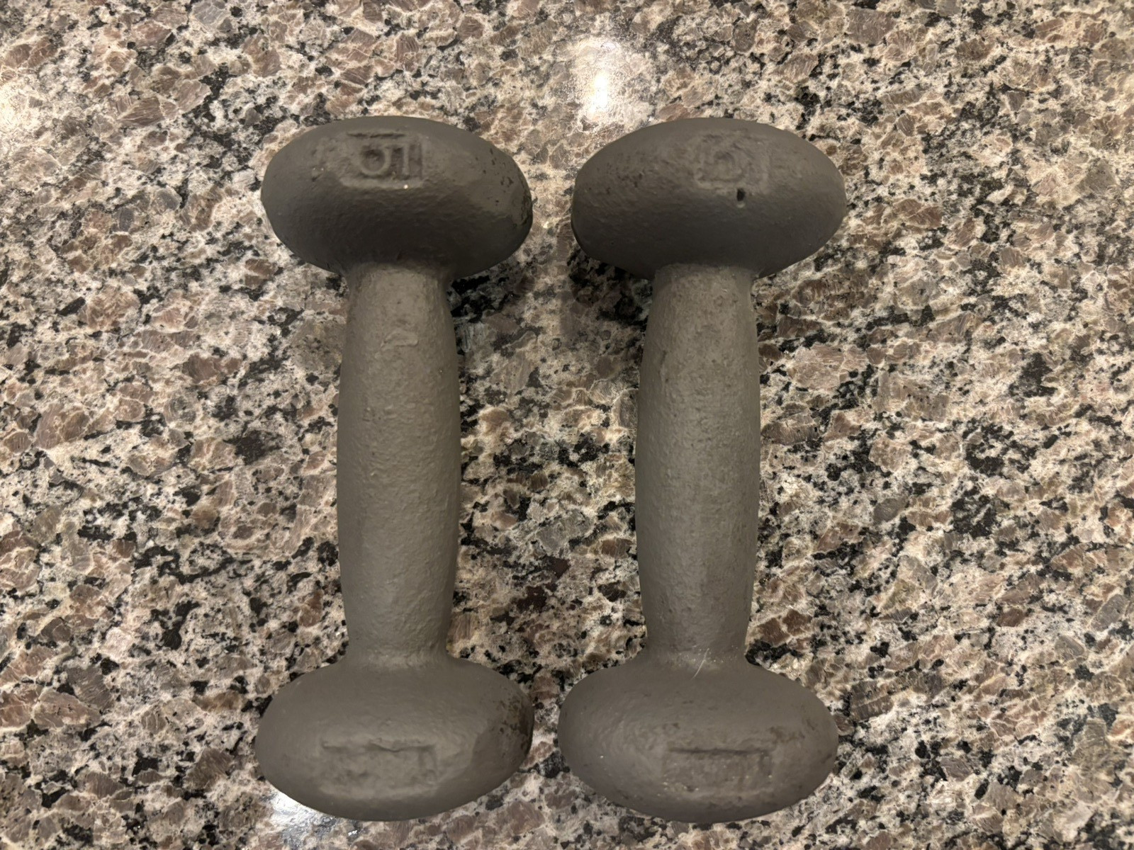 Vintage  Copy of York Bun made by SB Foundry  5lb Bun Style Dumbbells (Set of 2)