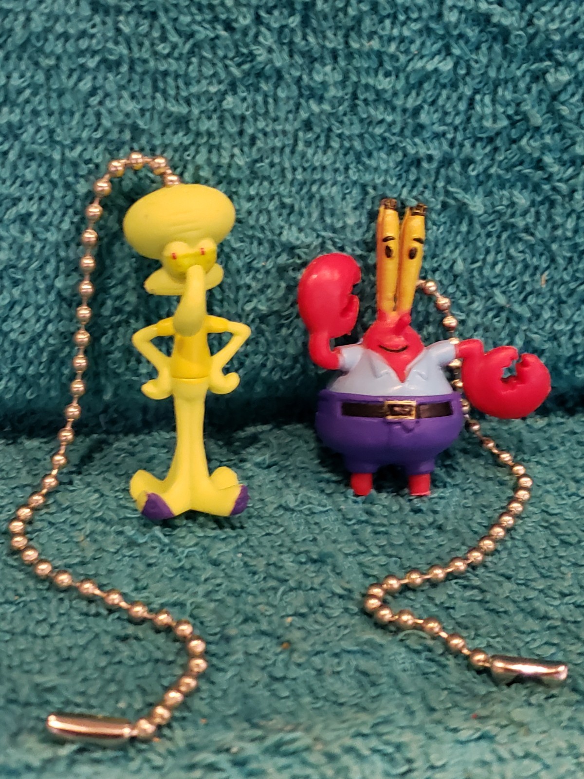 Squidward and Mr Crabs Light Pull and Fan Pull Set - SpongeBob Square Pants