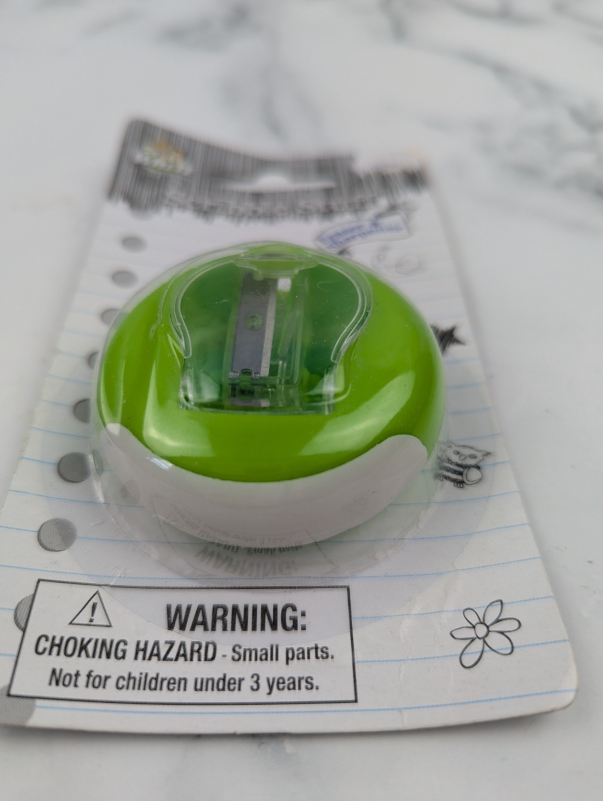 Scribble Stuff Pencil Sharpener with Eraser Green