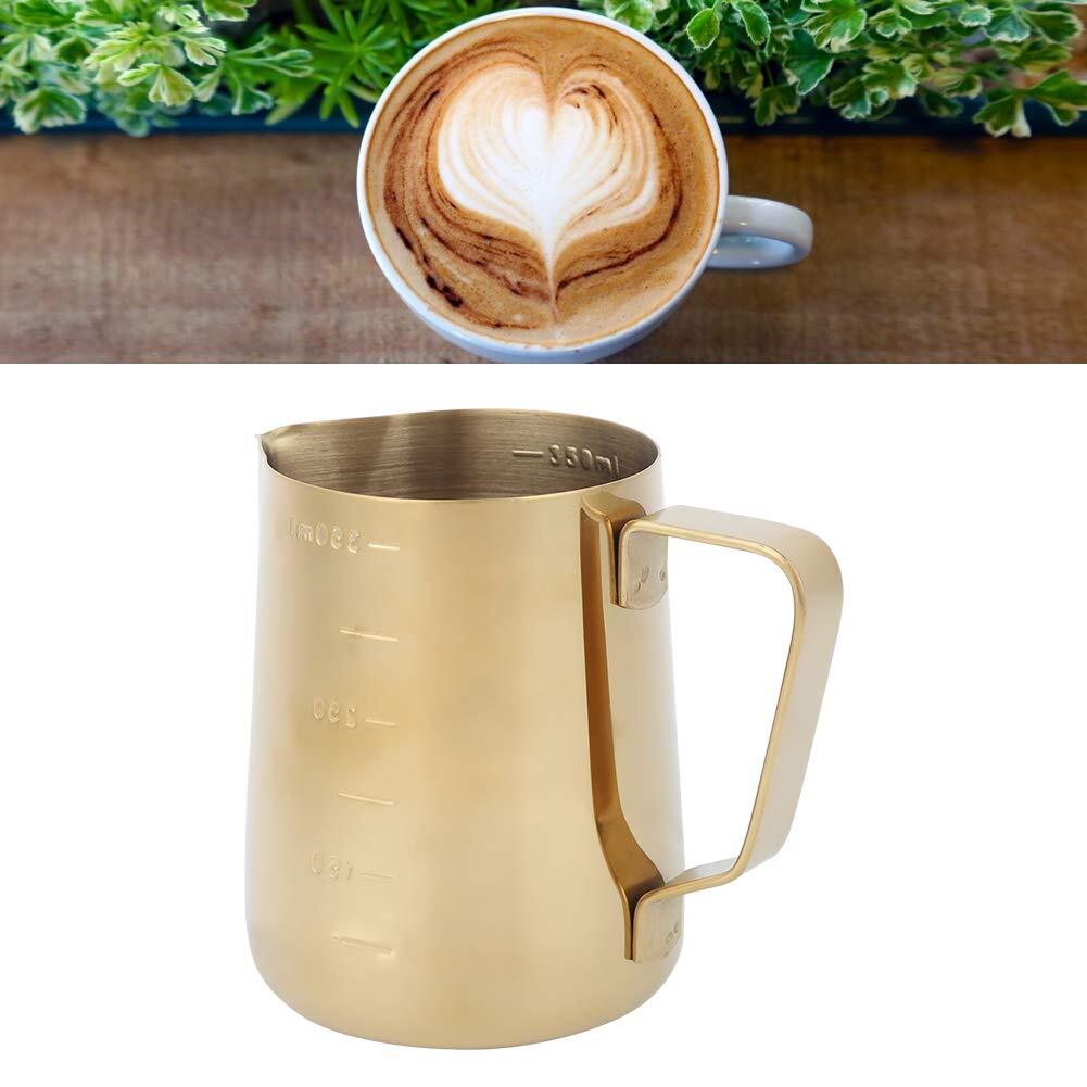 Milk Frothing Cup Stainless Steel 350ML Milk Frothing Cup Small Milk Frothing...