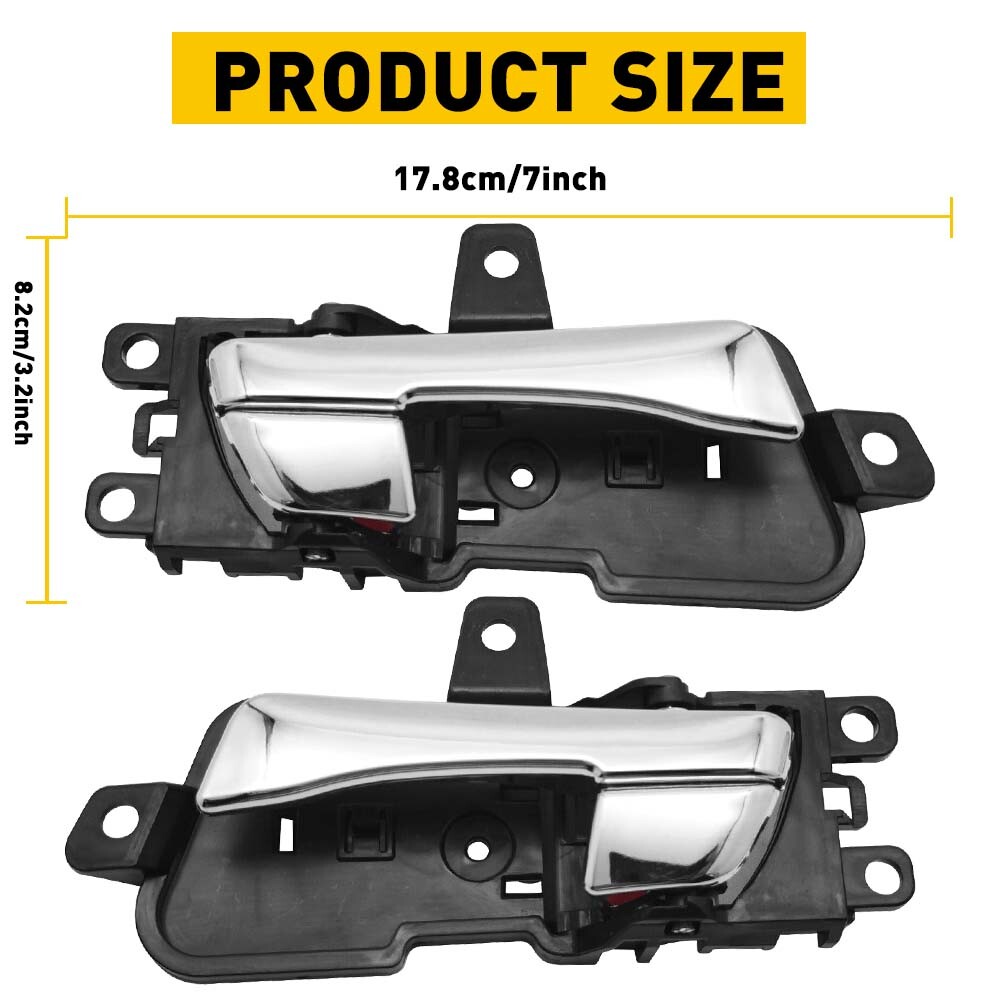 Front/Rear Left Right Inside Door Handle For Hyundai Sonata 2011-2015 Chrome EOA
