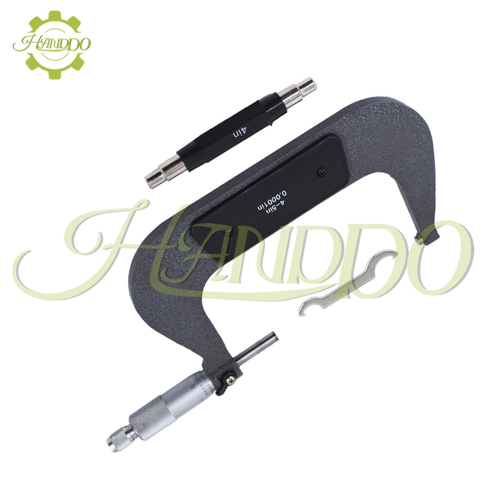 Outside Micrometer 4-5"/0.0001" Carbide Tipped Precision Micrometer