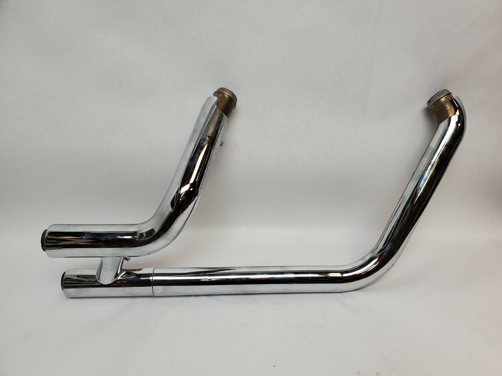 OEM 2018 UP HARLEY DAVIDSON FXBB HEADER PIPE WITH CHROME HEAT SHIELDS