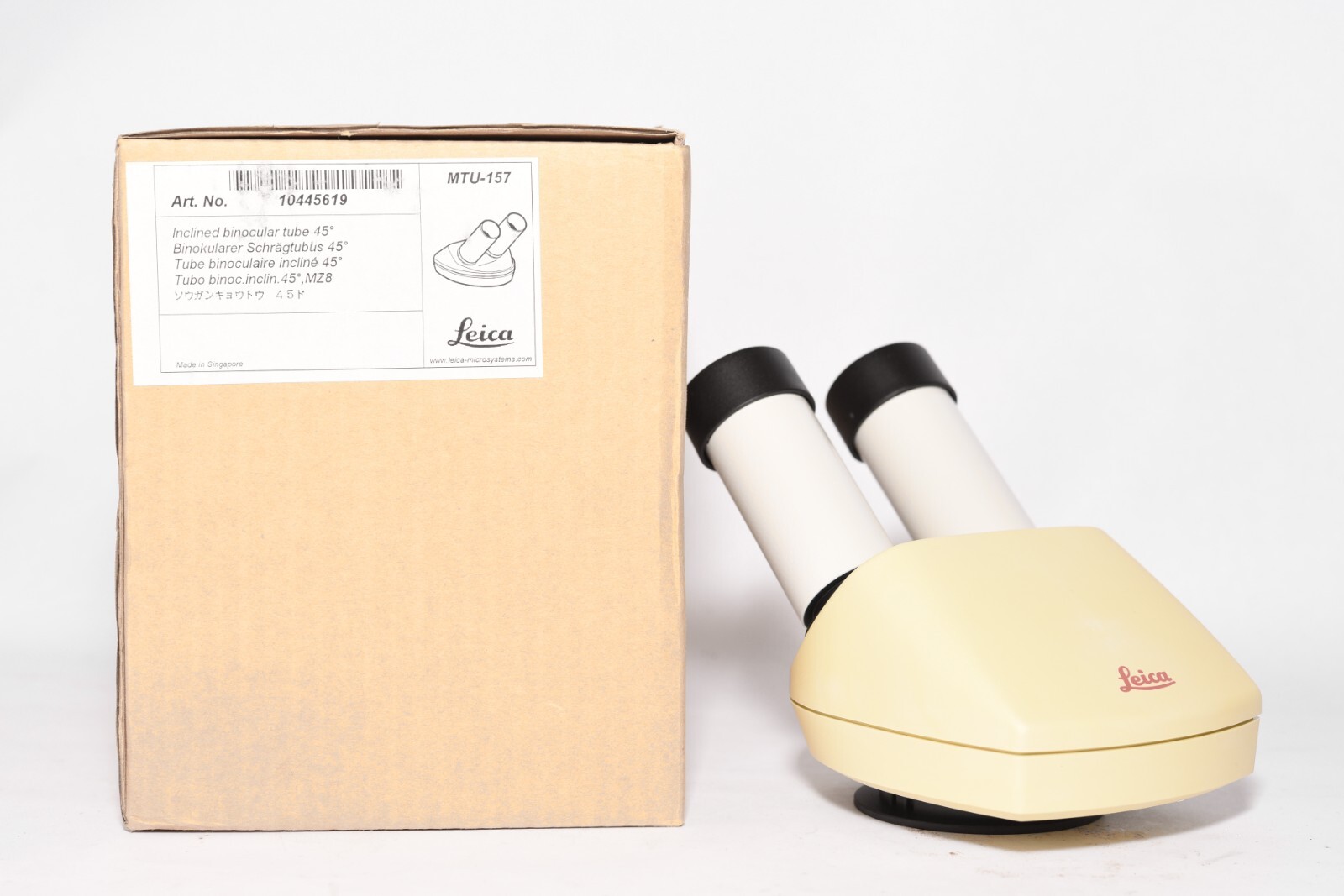 Leica MTU-157 10445619 Inclined Binocular Tube 45Deg NEW