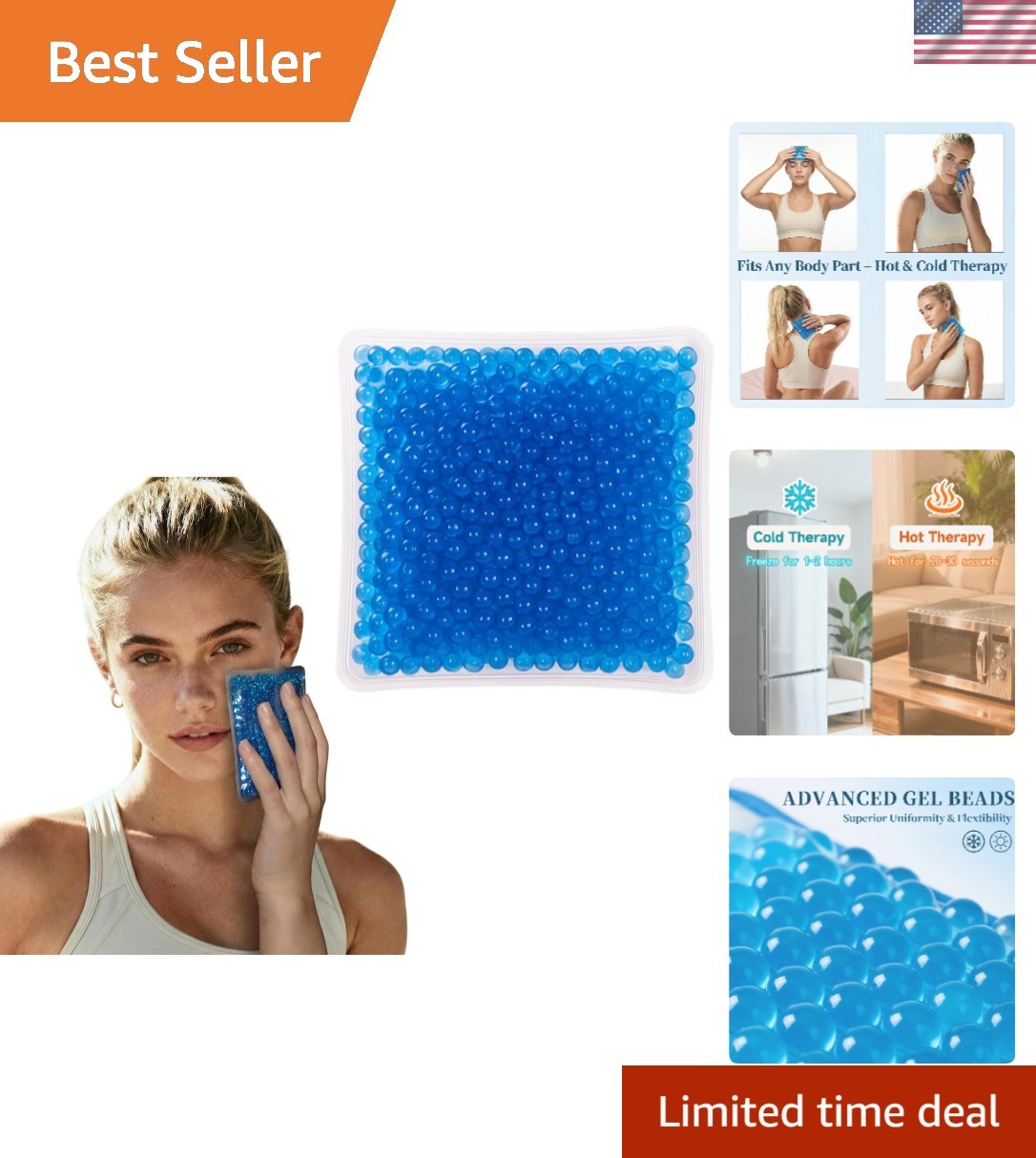 Durable Reusable Gel Ice Pack - Portable Cooling Relief for Injured Areas