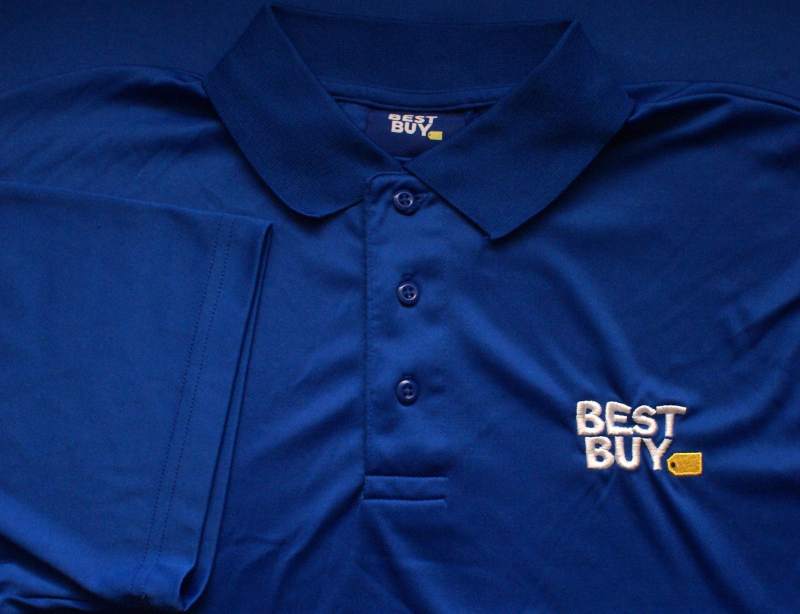 Best Buy Employee Uniform Polo Shirt Men's Medium, Blue, Short Sleeve