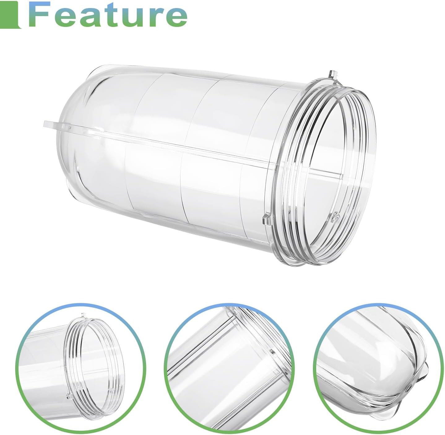 2 PCS Replacement Cups for Magic Bullet Replacement Parts 16OZ Blender Cups Jar