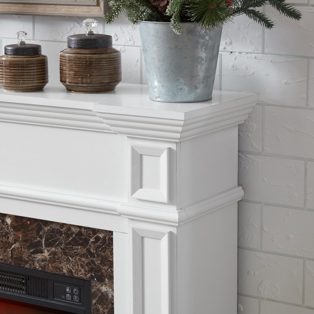 Fireplace mantel Includes remote control Adjustable flames