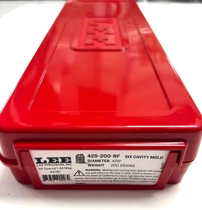 LEE 90428 6-Cavity Mold 429-200-RF 44 Mag Spl 200gr With Plastic Storage Case