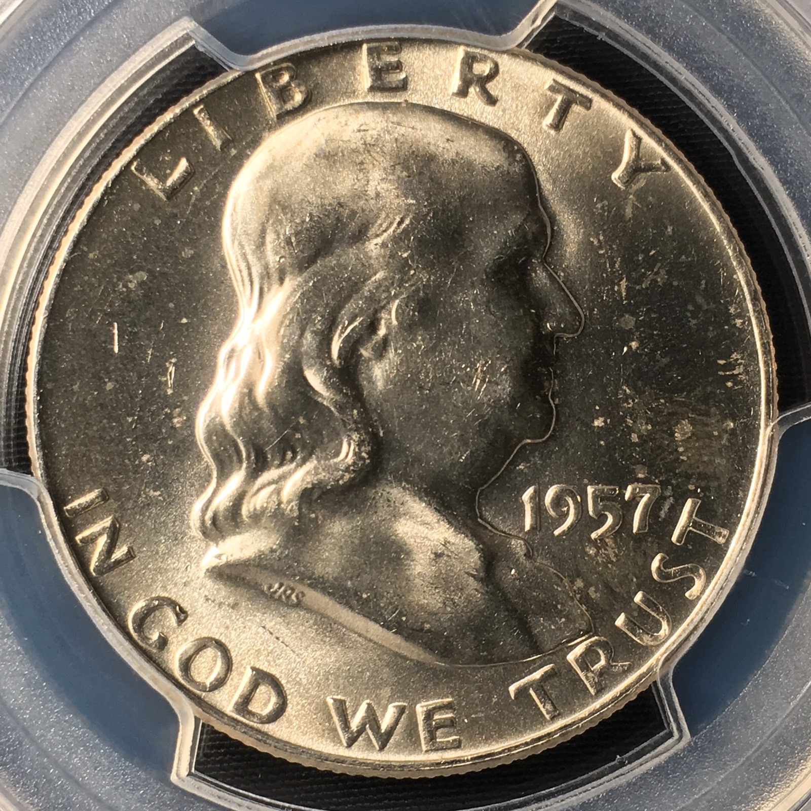 1957-D 50C FL Franklin Half Dollar  PCGS MS65FBL               82992329