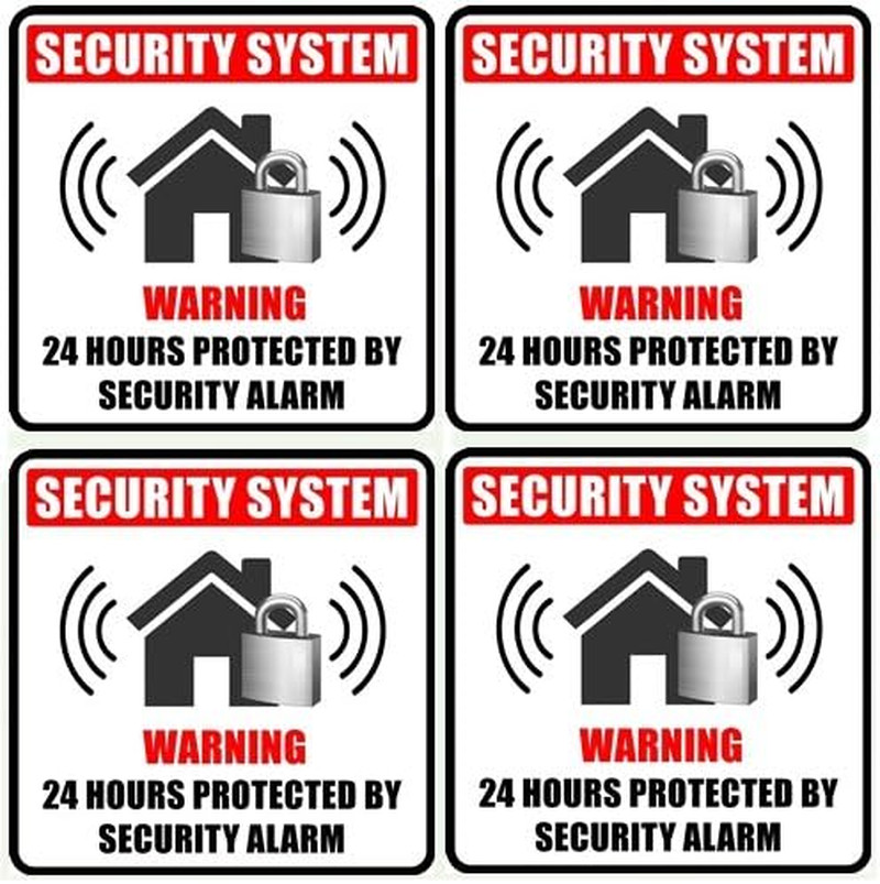 Outdoor/Indoor (4 Pack) 4" X 4" Home Business Security Burglar Alarm System Wind
