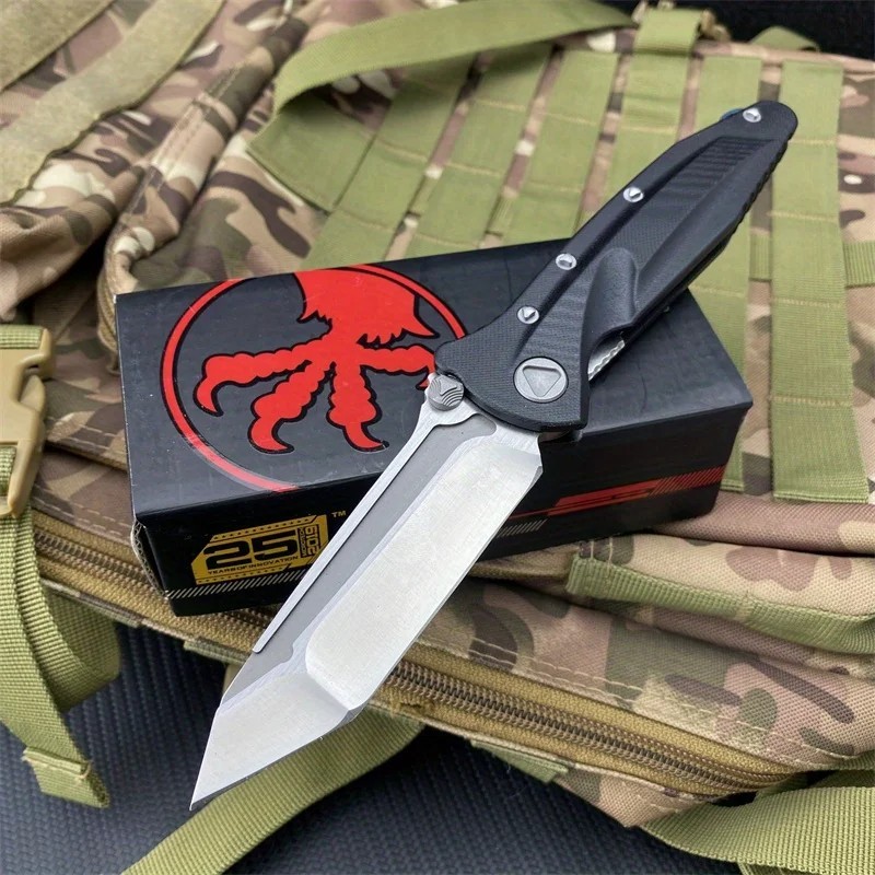 Men's Outdoor Folding Knife Sharp D2 Steel Blade for Fishing & Combat