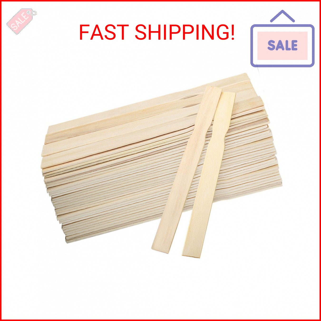 ZOENHOU 100 PCS 10 Inch Paint Sticks, Premium Wooden Paint Stir Waxing Mixing St