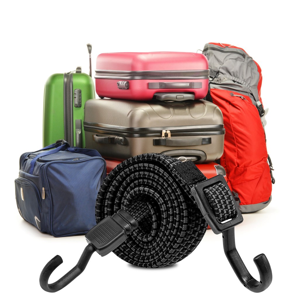 3 Pcs Adjustable Bungee Cords Heavy Duty Rubber Straps With Hooks
