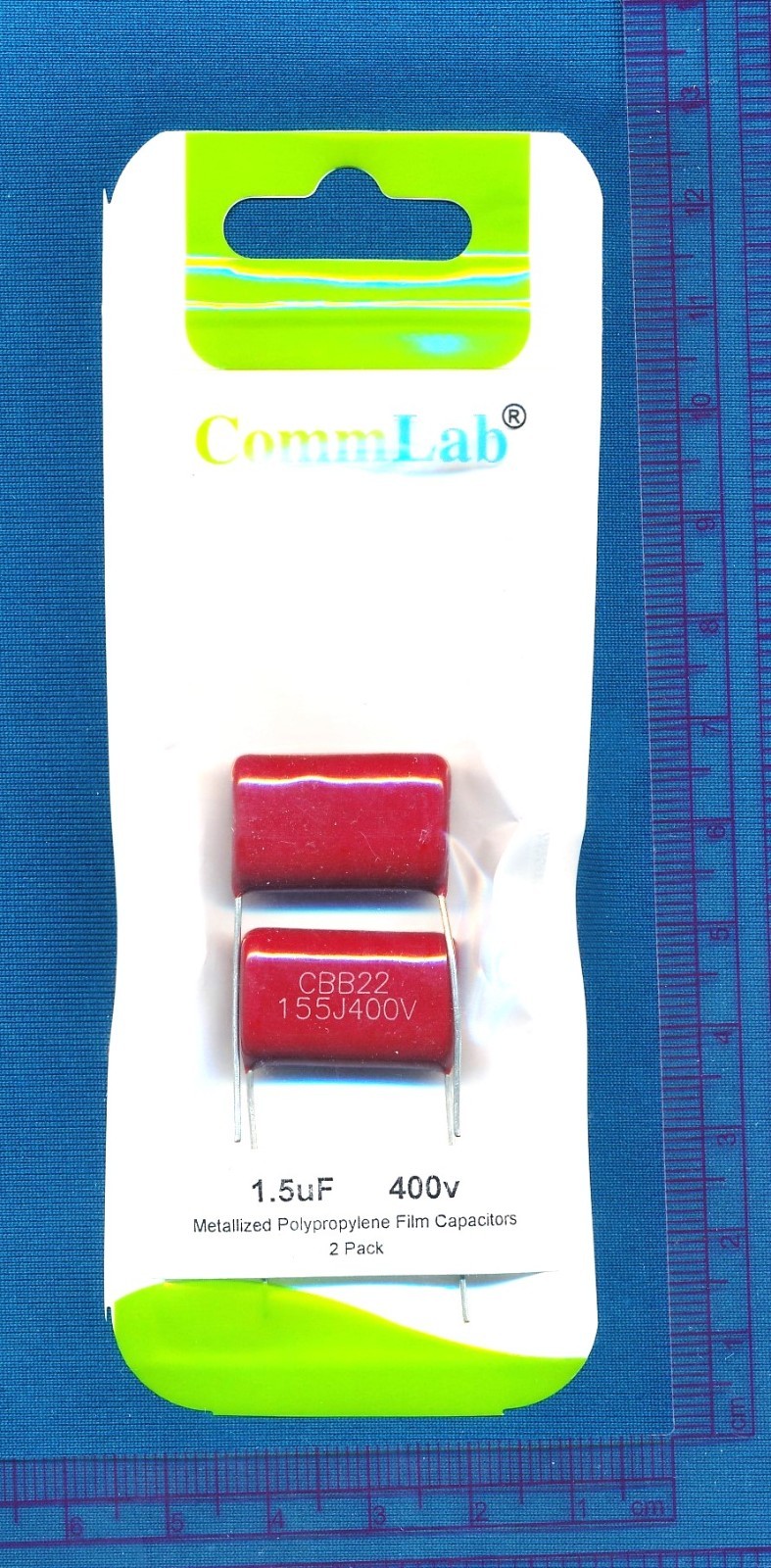 2 pack 1.5uF 400V Metallized Polypropylene Film Capacitors 5% 1.5 uF  155J CBB22