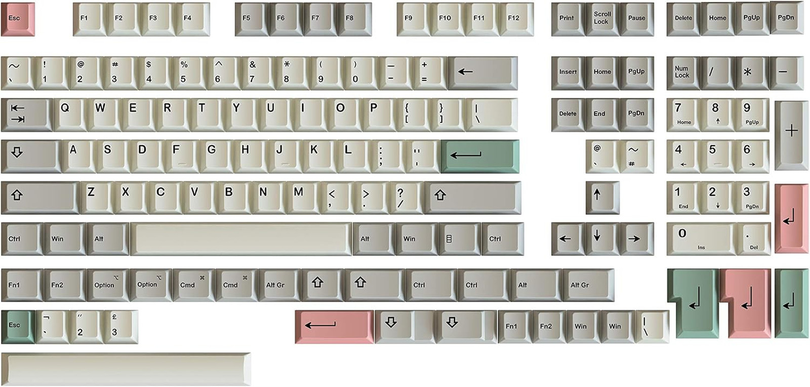 Dye Sublimation Keycaps | Cherry Profile for Custom Merchanical Keyboard | 139 K