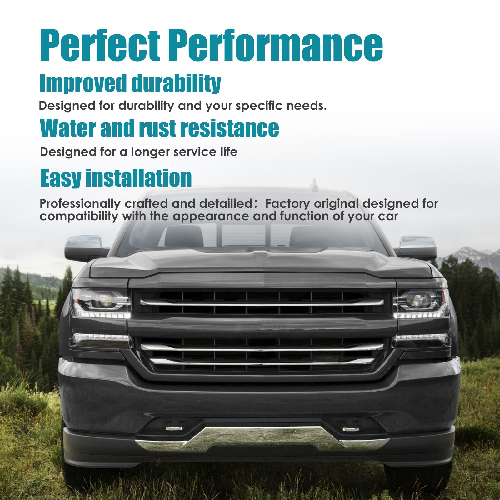 Front Steel Bumper Face Bar For 2016 2017 2018 Chevy Silverado 1500 Black