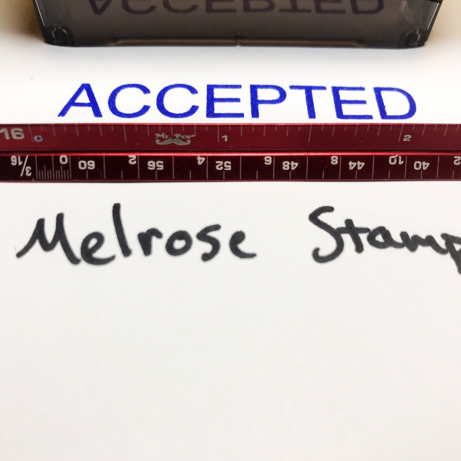 Accepted Rubber Stamp Blue Ink Self Inking Ideal 4913