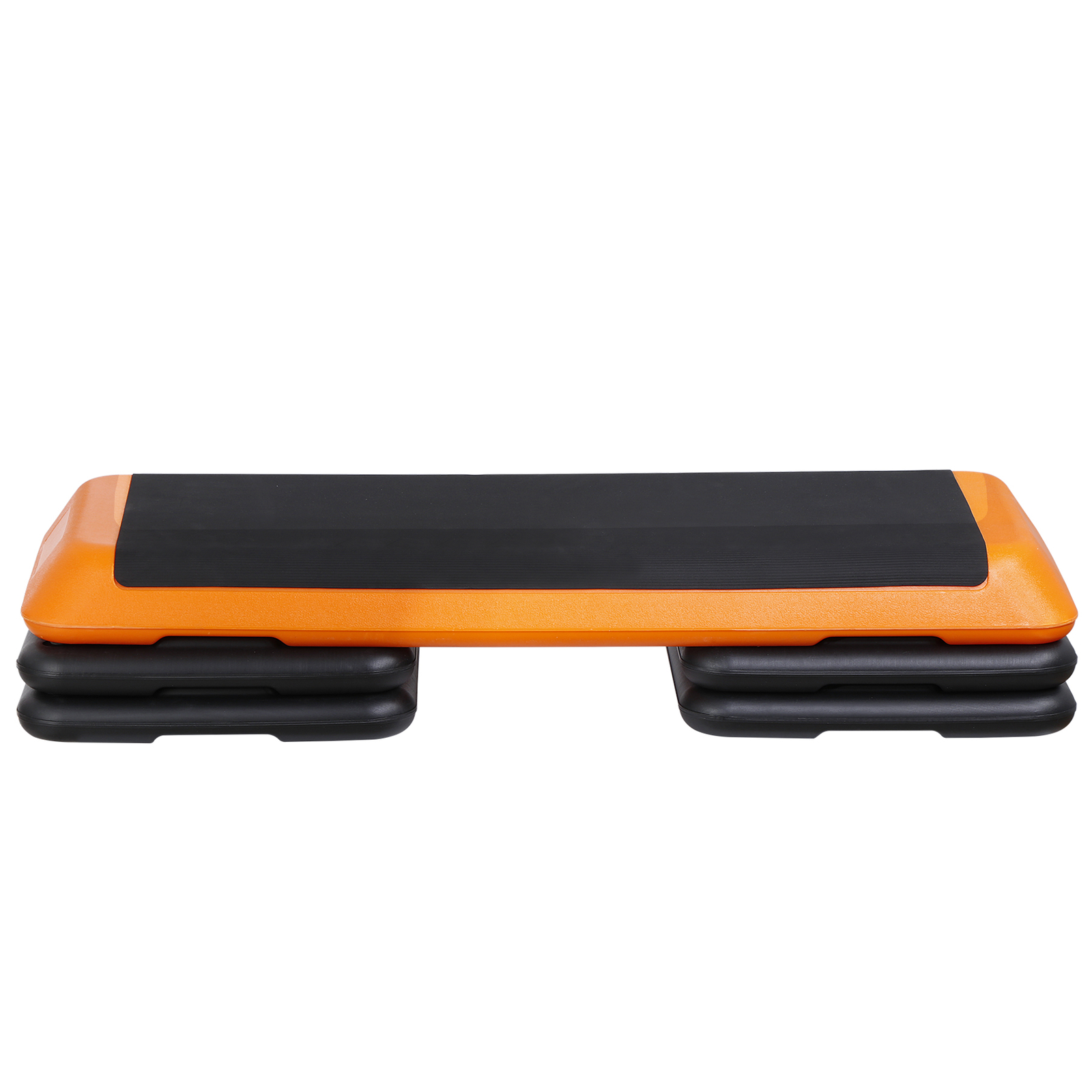 43'' Aerobic Step Platform Exercise Adjustable Workout Stepper w/4 Riser Yellow