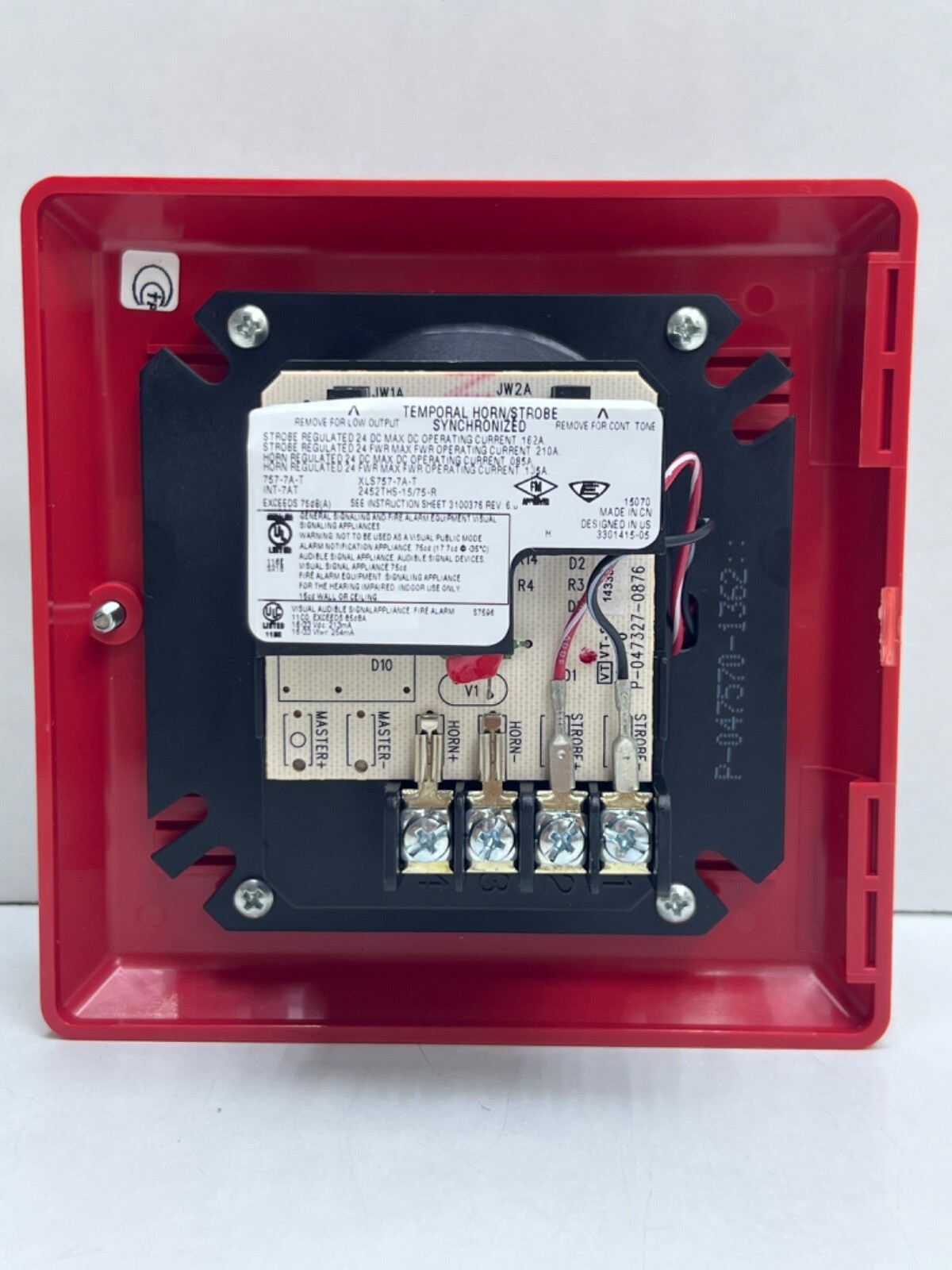 HONEYWELL XLS757-7A-T TEMPORAL HORN/STROBE