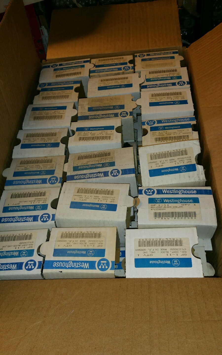 **LOT OF 60** NEW IN BOX Westinghouse SF 1-11 Aux Contact Block