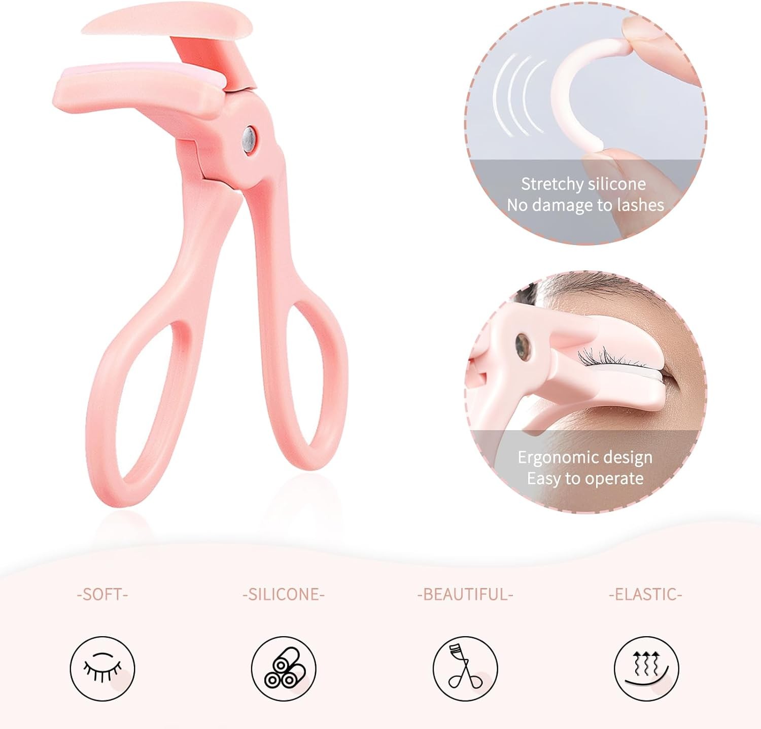 2 Style Eyelash Curler - Lash Curler with 2 Extra Silicone Replacement Pads