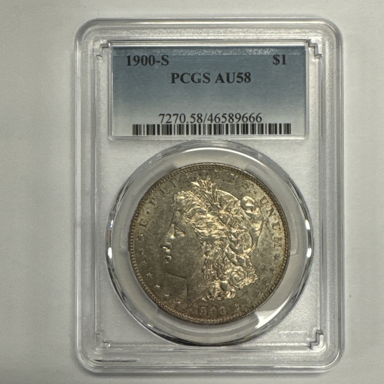 1900-S $1 Morgan Silver Dollar PCGS AU58