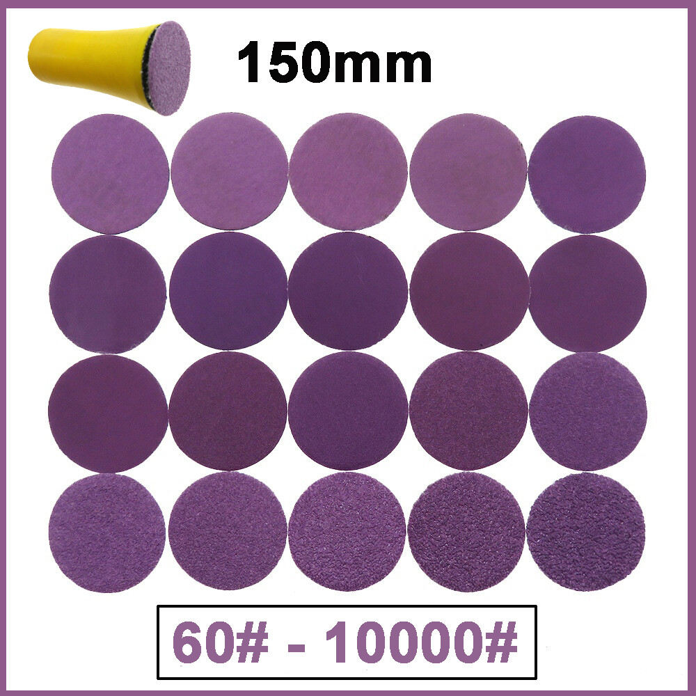 150mm Wet and Dry Sanding Disc Pads 6 Inch Sandpaper Hook and Loop Grit 60-10000