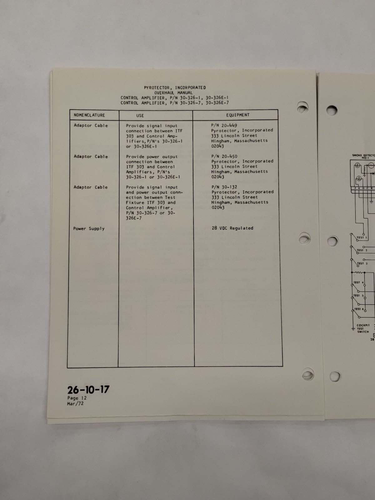 Pyrotector Incorporated Control Amplifiers Overhaul Manual-Original