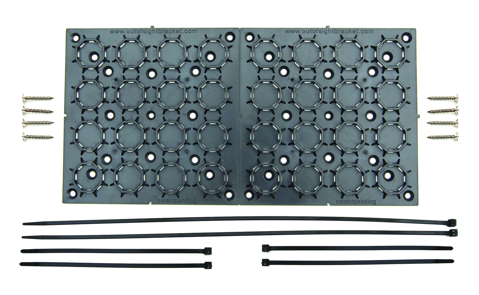 Universal Adjustable Mounting Bracket Kit With Cable Organizer For Flat Panel Tv