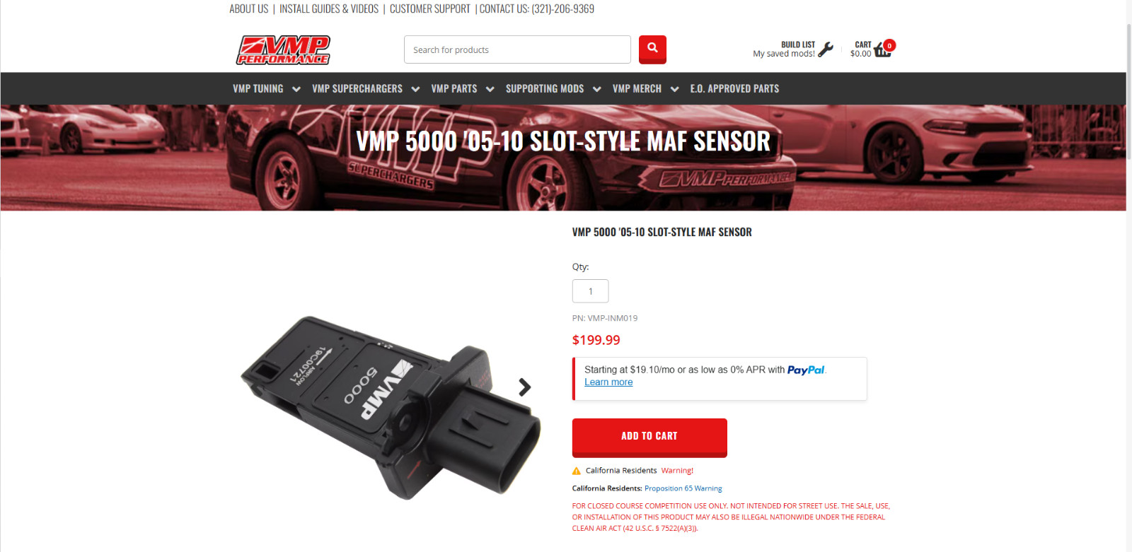 VMP 5000 '05-10 Slot-Style MAF Sensor