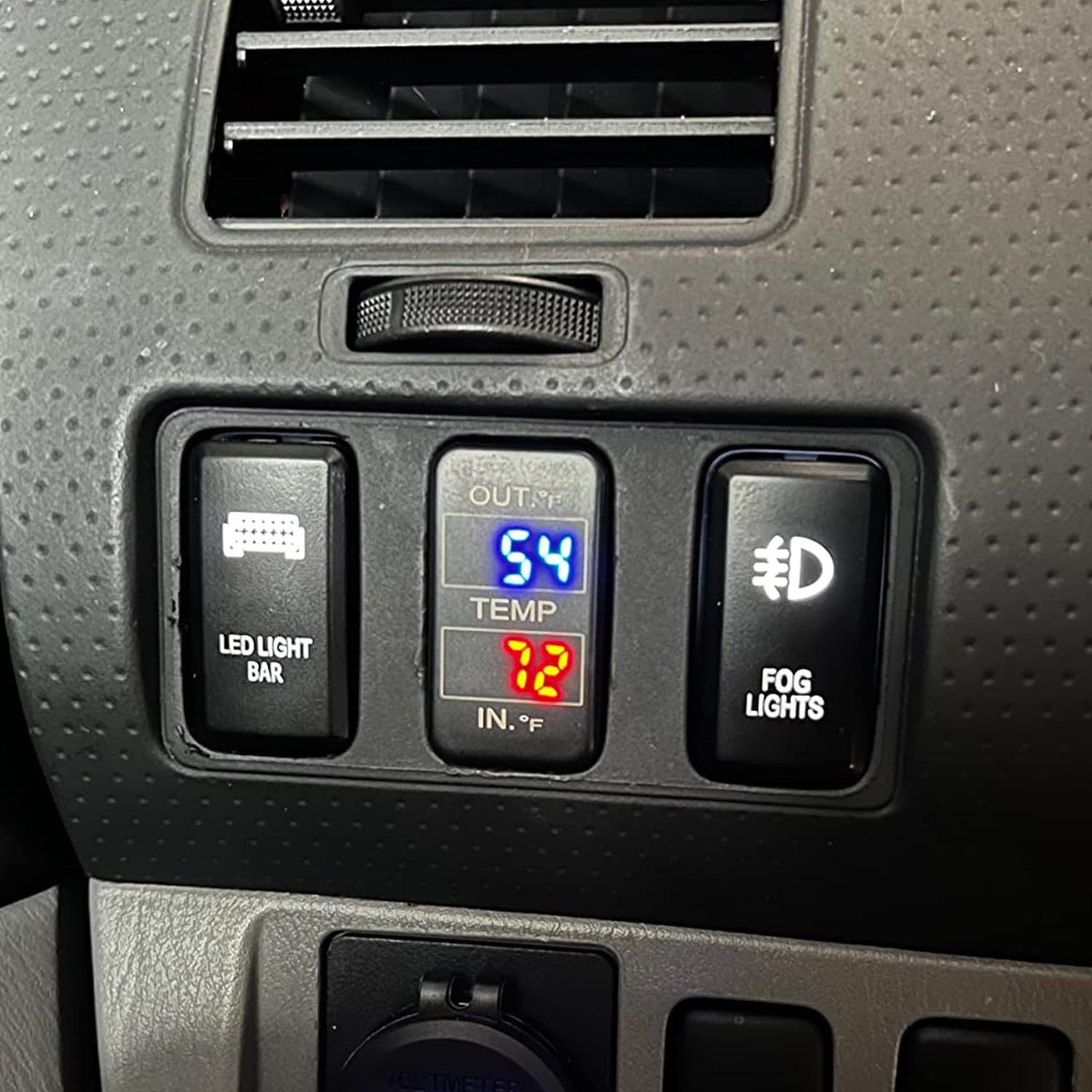 Car Internal and External Temperature Display, Type B (Imperial), Black
