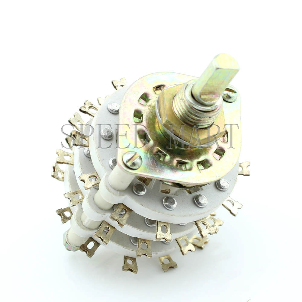 High-power Ceramic Rotary Switch 3 pole 11 position for change voice frequency